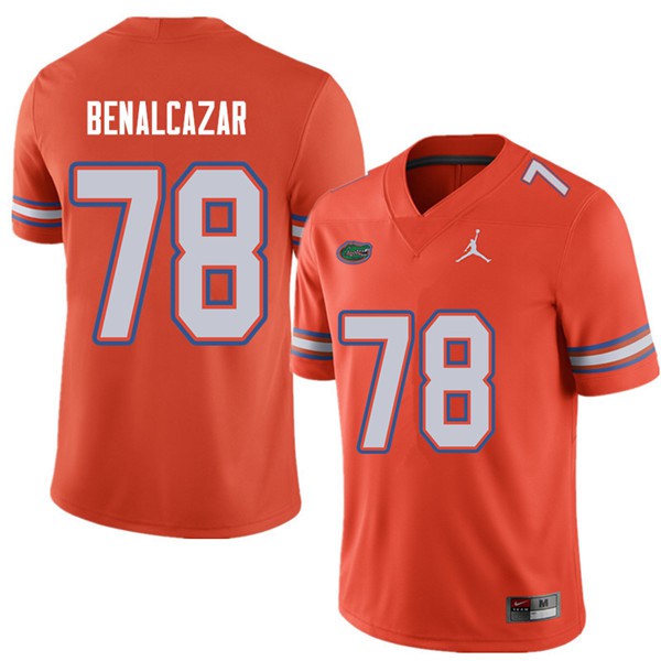 Jordan Brand Men #78 Ricardo Benalcazar Florida Gators College Football Jerseys Orange